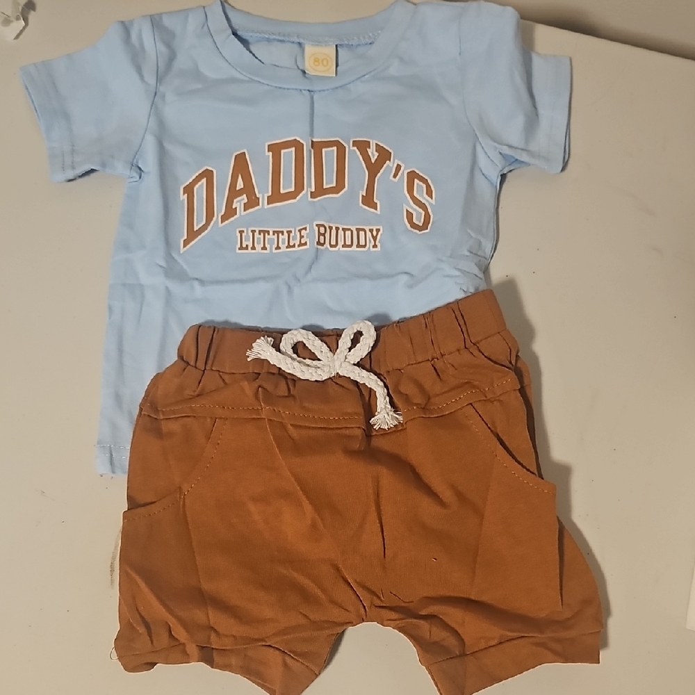 Blue and Brown Baby Outfit
